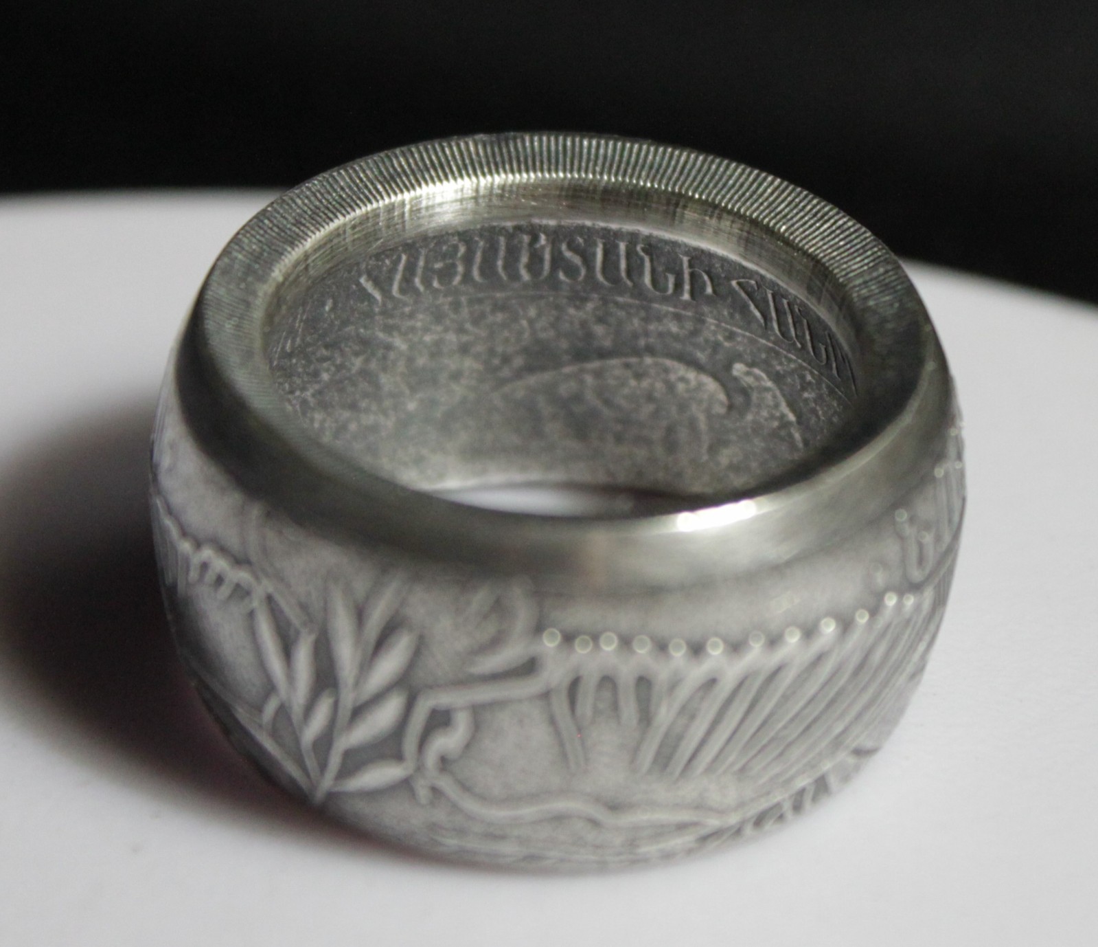 Armenia 500 Drams Noah’s Ark .999 Silver 1 oz Coin Ring Custom Made Size 9 – 15