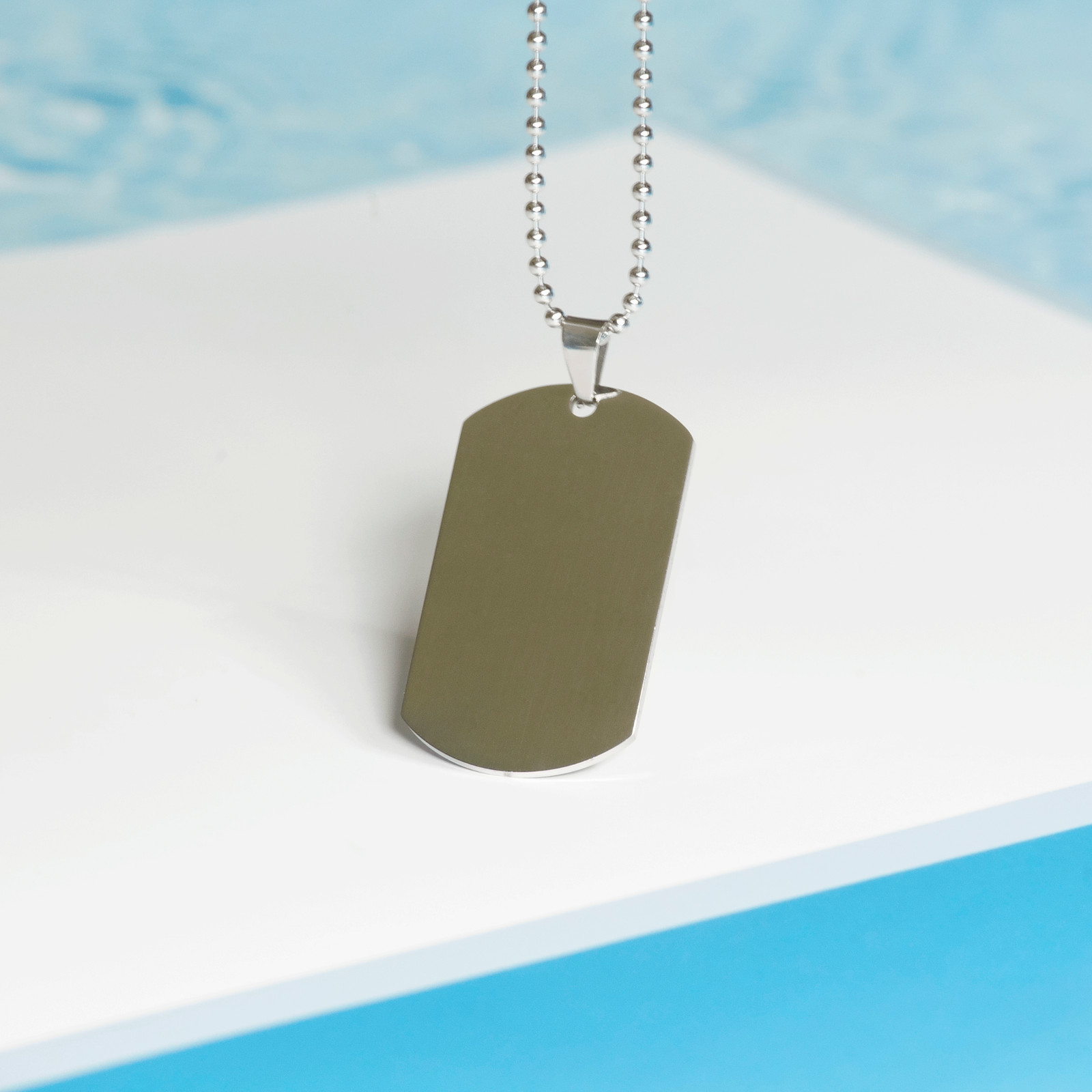 1 Month Gift for Son – 1 Month Dog Tag Necklace for Son Stainless Steel