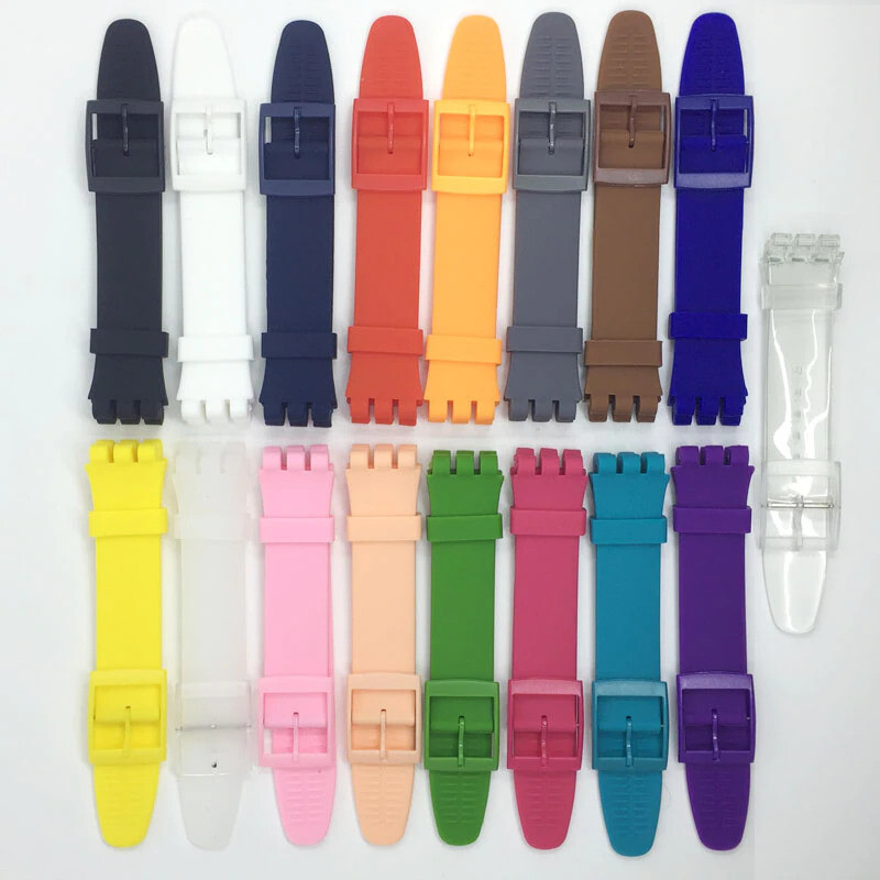 Wrist Watch Band Strap For Swatch 16mm 17mm 19mm 20mm Rubber Silicone Watchband