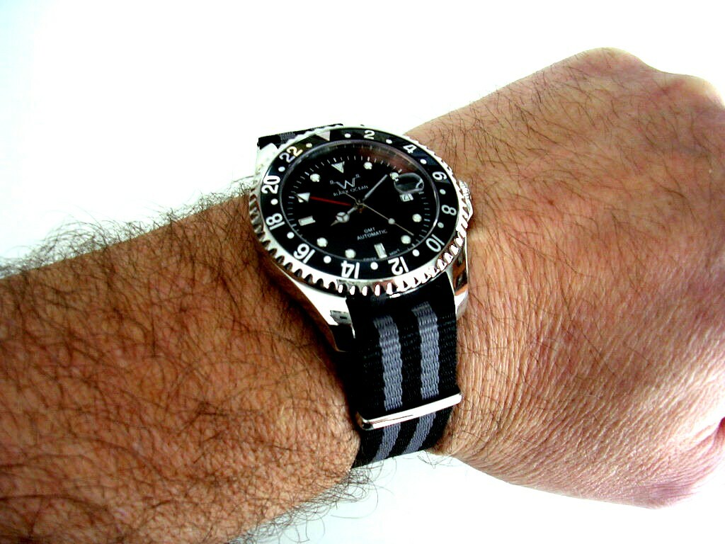 16mm 19mm NATO G10 ® Ballistic Nylon RAF Military watchband strap Bond IW SUISSE