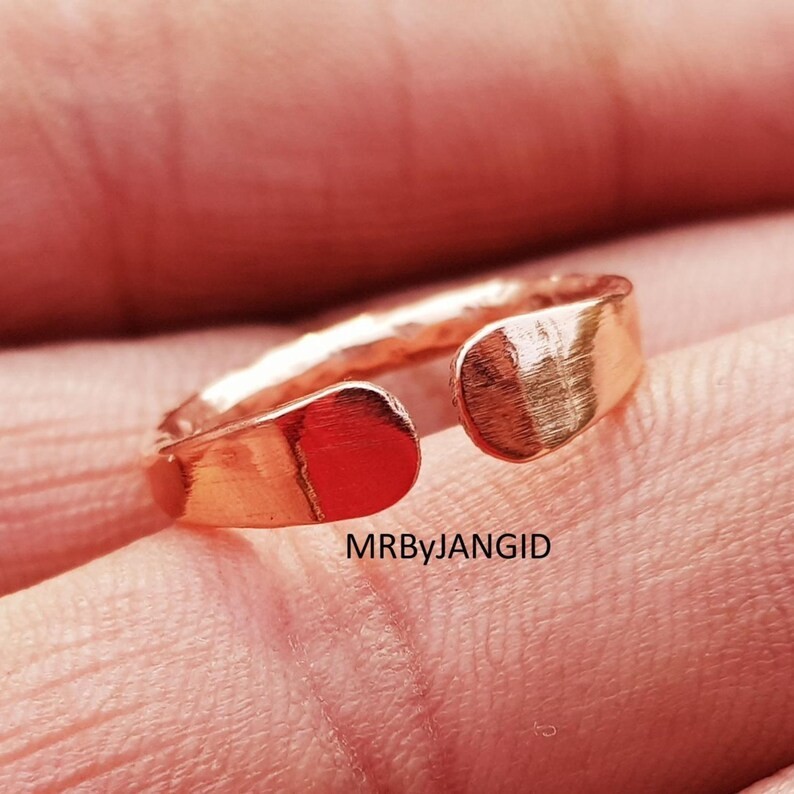 Handmade Copper Toe Ring | Adjustable Cuff Band Ring Woman Jewelry All Size