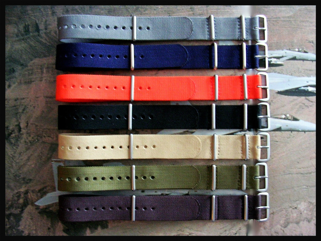 16mm 19mm NATO g10® Ballistic nylon Military watchband strap Bond RAF IW SUISSE