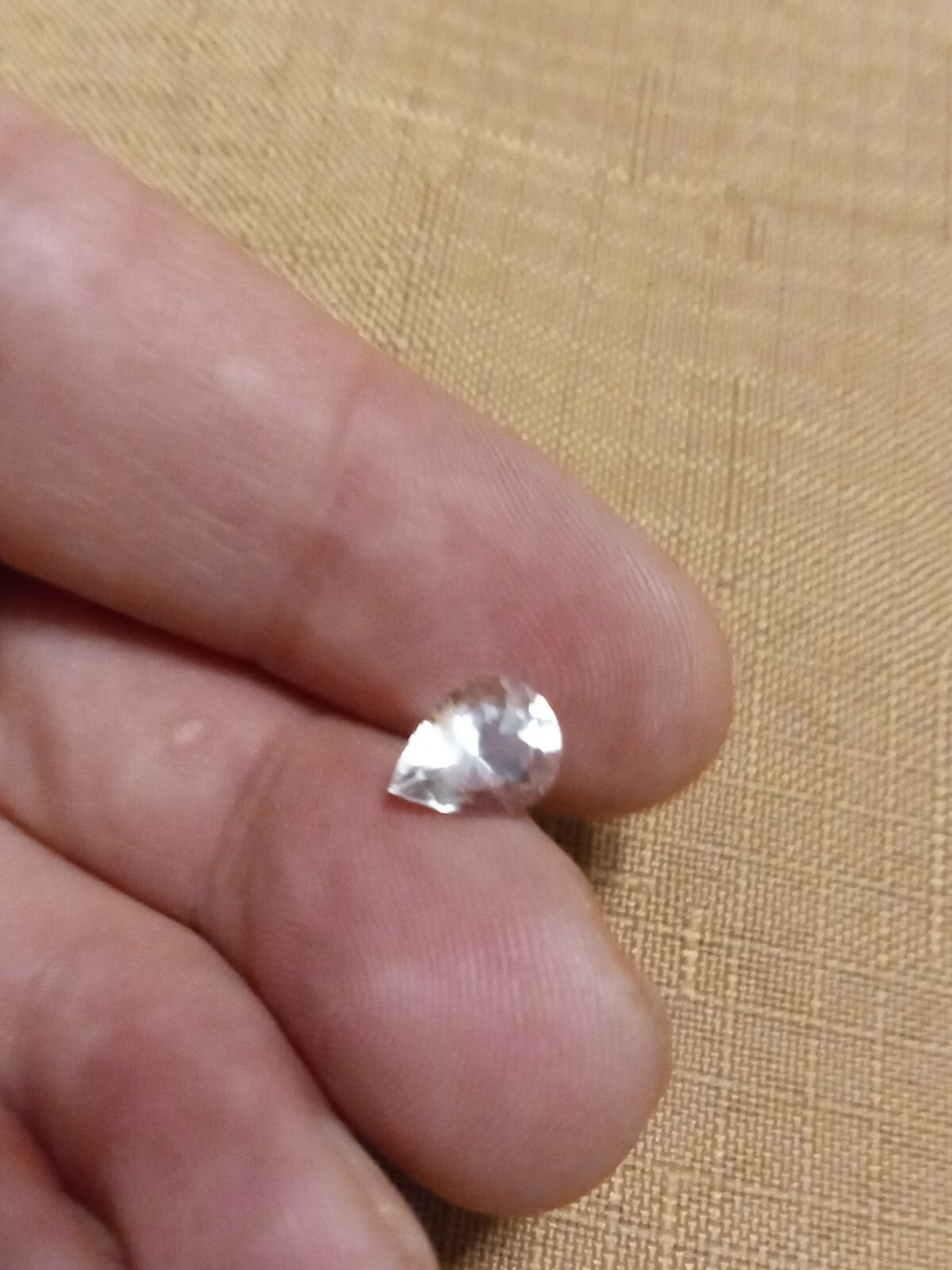 1.66 Ct VS Natural Unheated Very Light Blue Aquamarine Pear Shaped