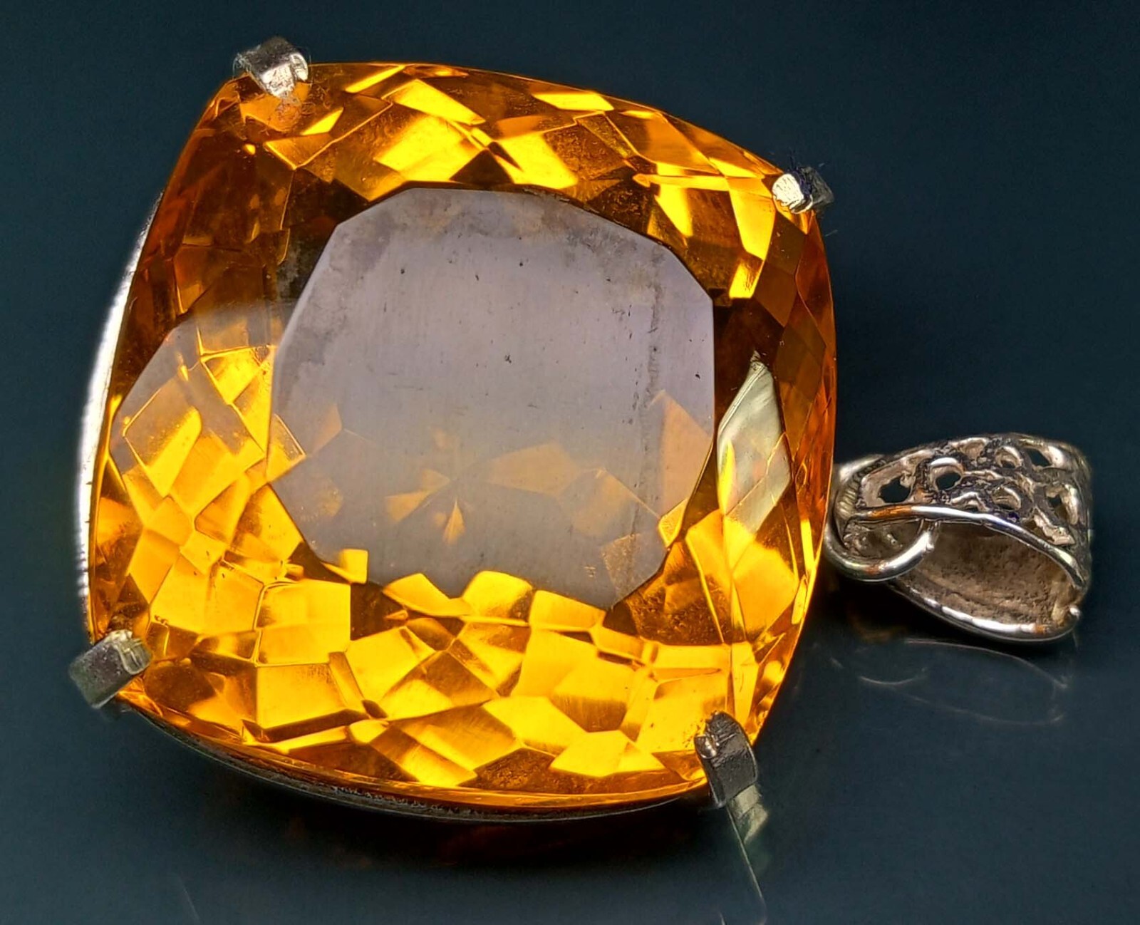 Yellow Topaz Pendant Natural Cushion Cut 137.90 Ct Gemstone EGL Certified PD018