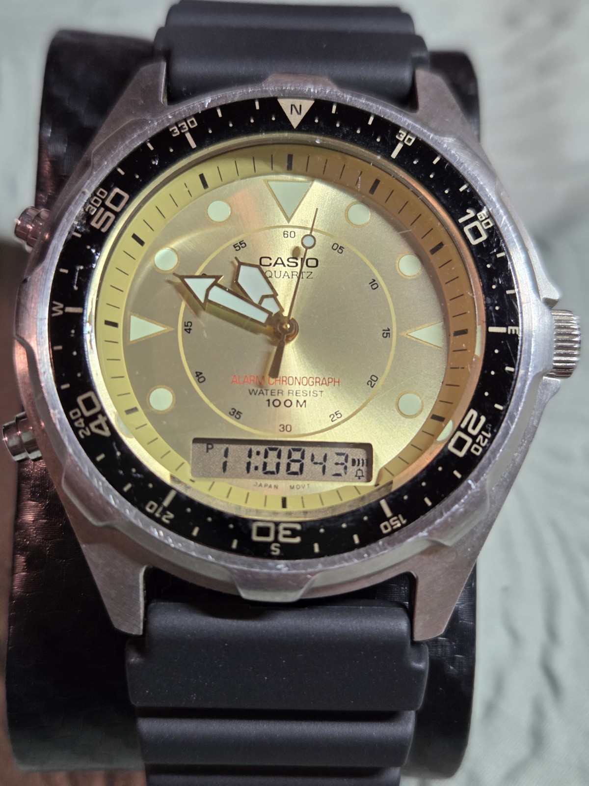 Vintage Casio AMW-320R Ana-Digi “Arnie” New silicone strap Runs great
