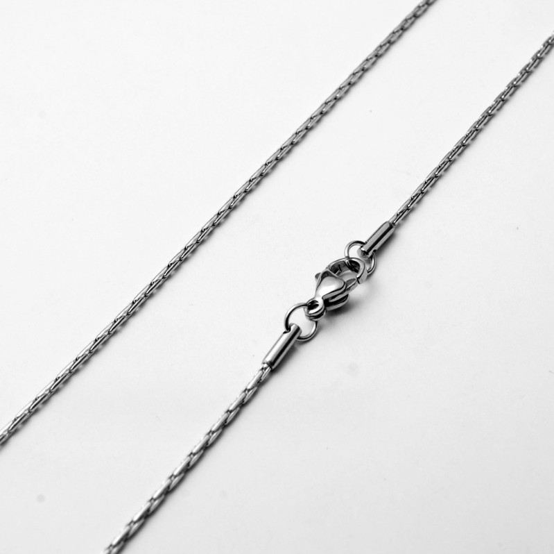 1.2mm Man Woman Stainless Steel Fancy Silver Chain Necklace Never Fade 50cm/20″