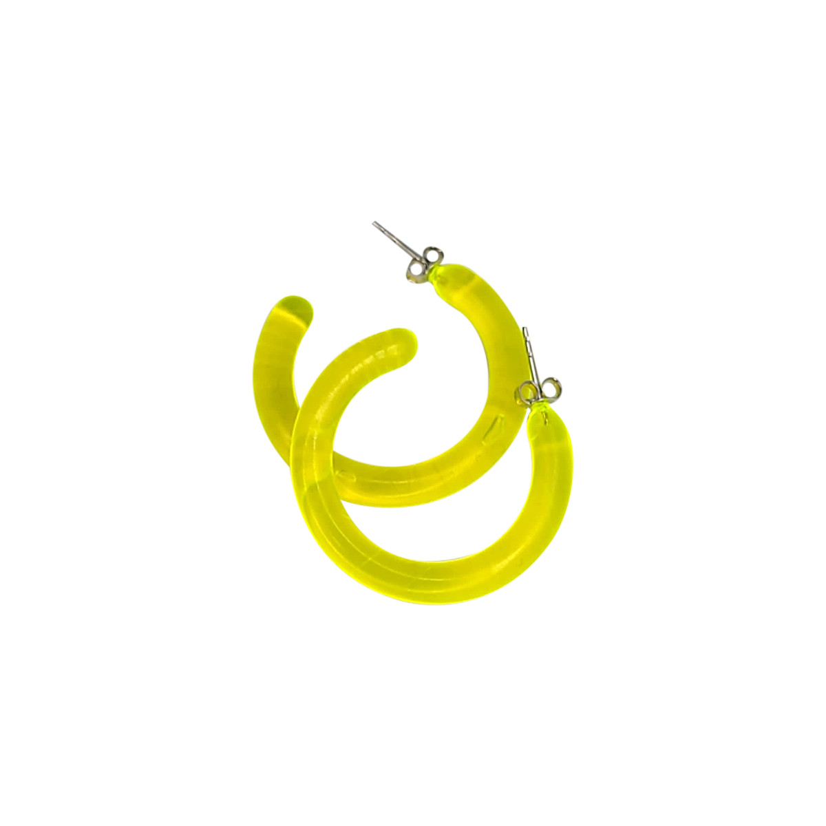 Neon Acrylic Rave UV Hoop Earrings Sold as a pair