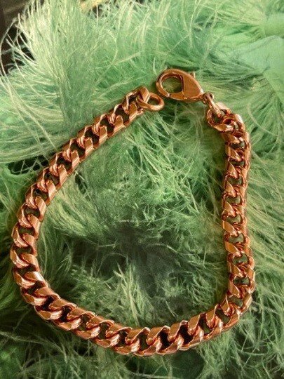 Solid copper bracelet CB779G – 5/16″ wide. Available in 8 to 11 inch lengths.