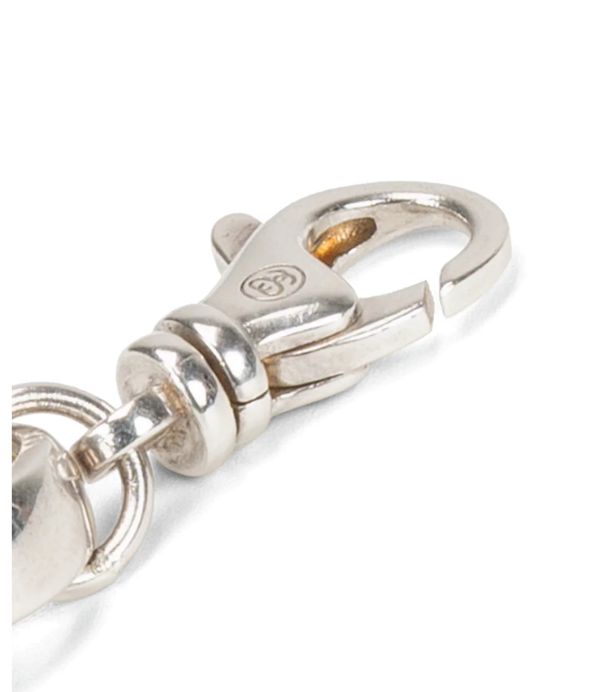 Stussy Charm Bracelet 925 Sterling Silver Pearl Chain Link Streetwear Jewelry Un