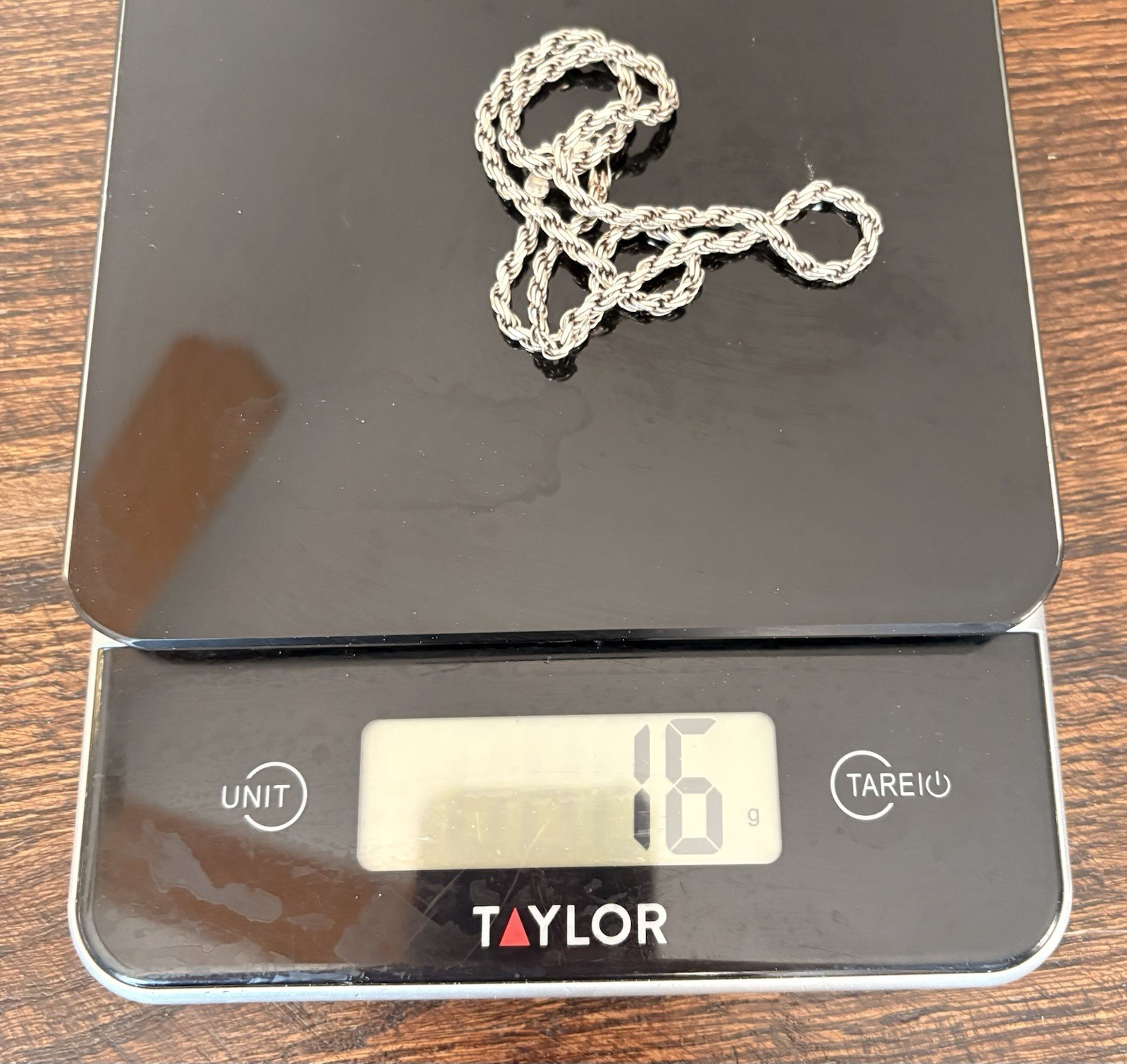 925 Sterling Silver Rope Chain Necklace 18” Italy 16g Lobster Clasp