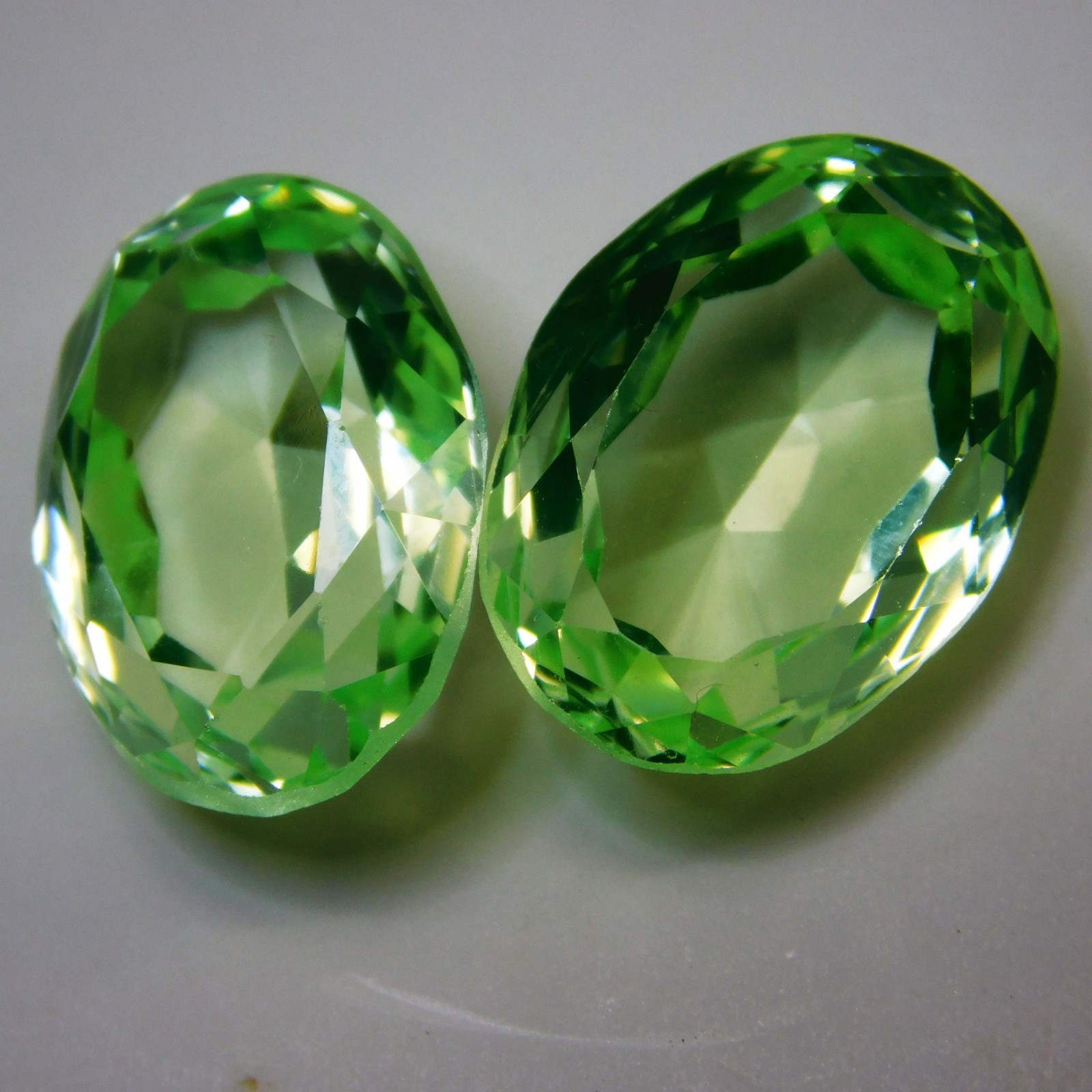 Certified Natural 22 Cts. Green Peridot Oval Cut Loose Gemstone For Jewelry 2pcs