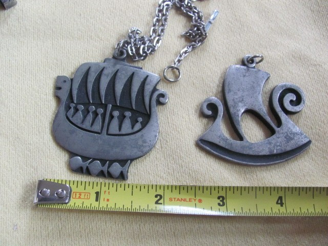 Box lot pewter jewelry R. Tennesmed Sweden NorthWest Canada necklaces earrings