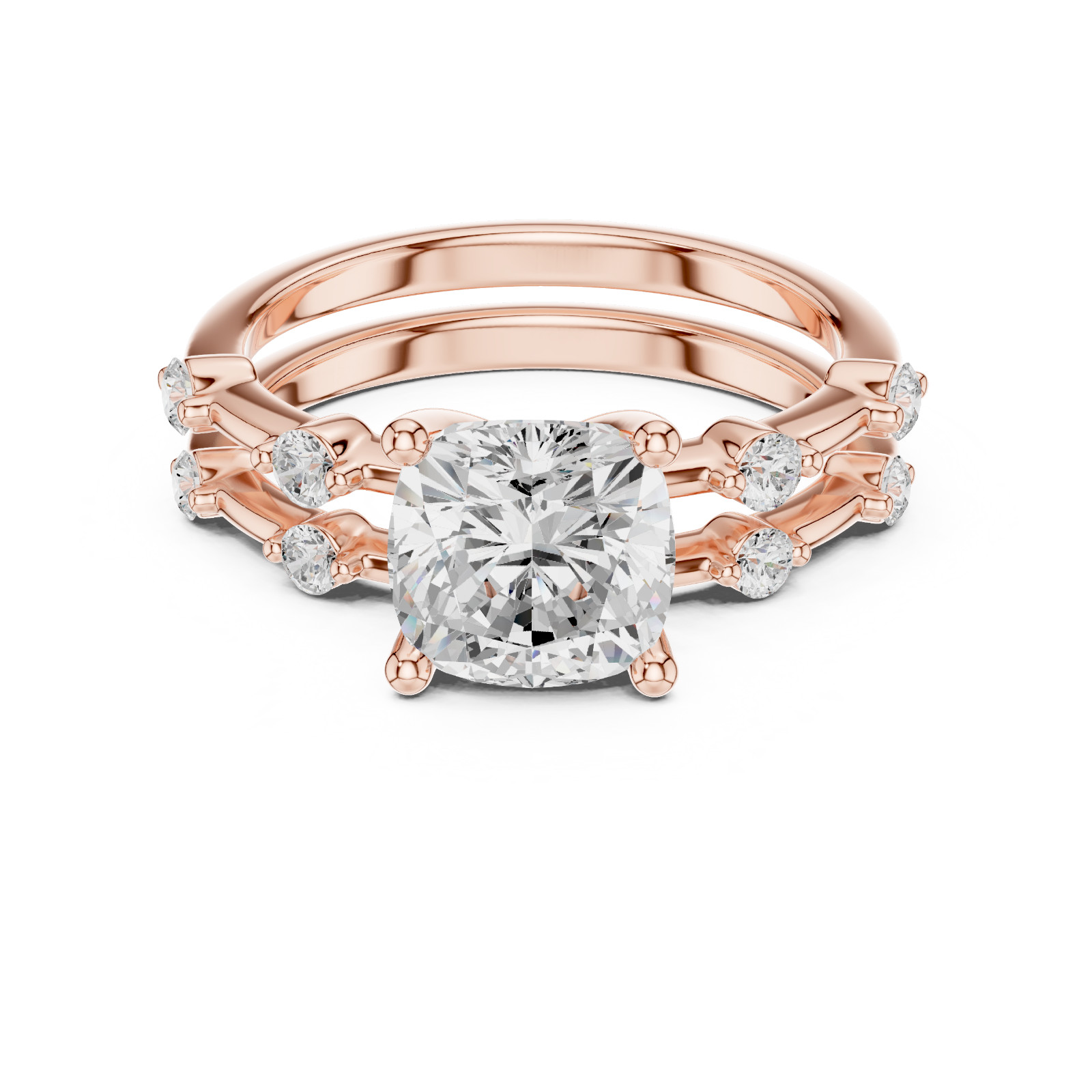 Certified 2.8 Ct Lab Grown Diamond Women Engagement Cosmos Ring 14k Gold Over