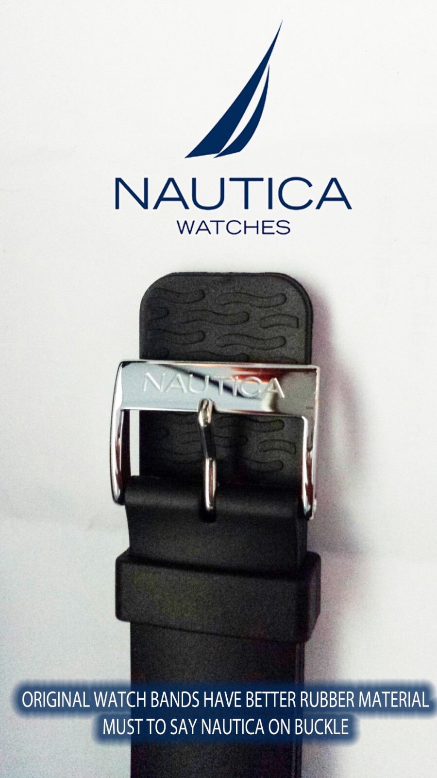 ORIGINAL AUTHENTIC NAUTICA WATCH BAND STRAP 22mm ALL COLORS TPA RUBBER