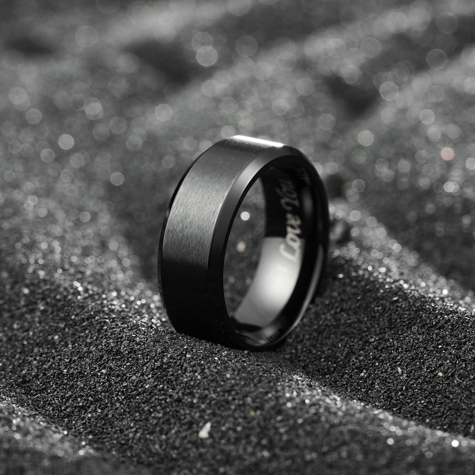 Stainless Steel Wedding Ring for Men & Women, 2mm-8mm Comfort Fit Band, I Love Y