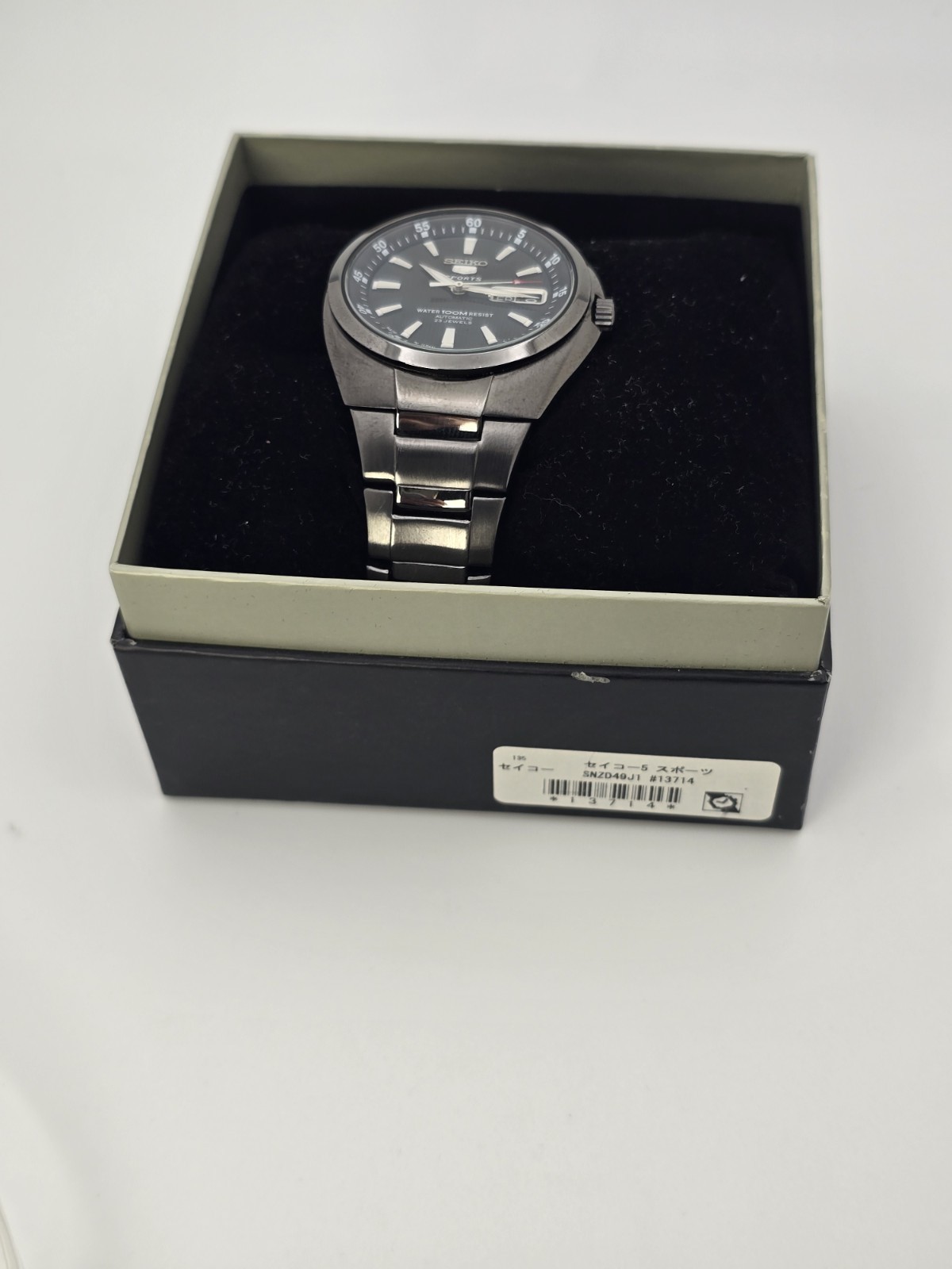 Seiko 5 Sports SNZD49J1 Black Automatic Men’s Watch – Very Good Condition Japan