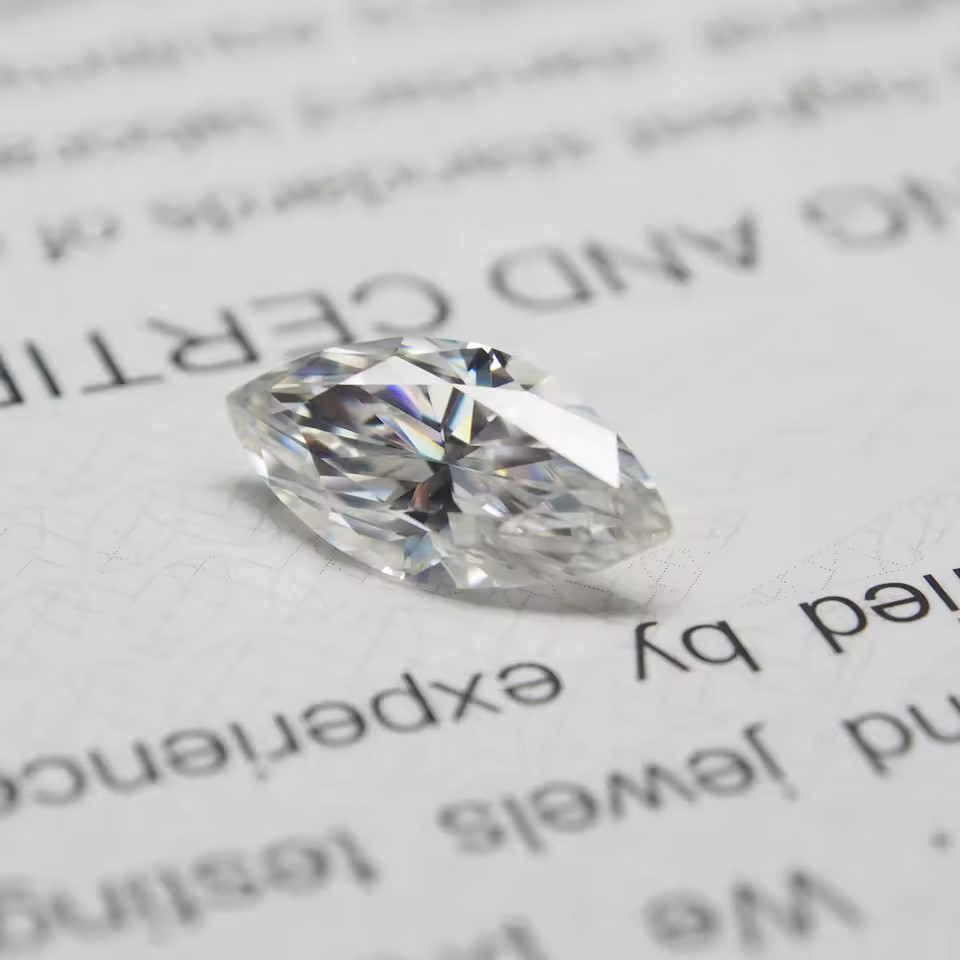 Moissanite Marquise Loose Stone D Color VVS1 GRA Certified 3mm-14mm 0.1CT-10CT