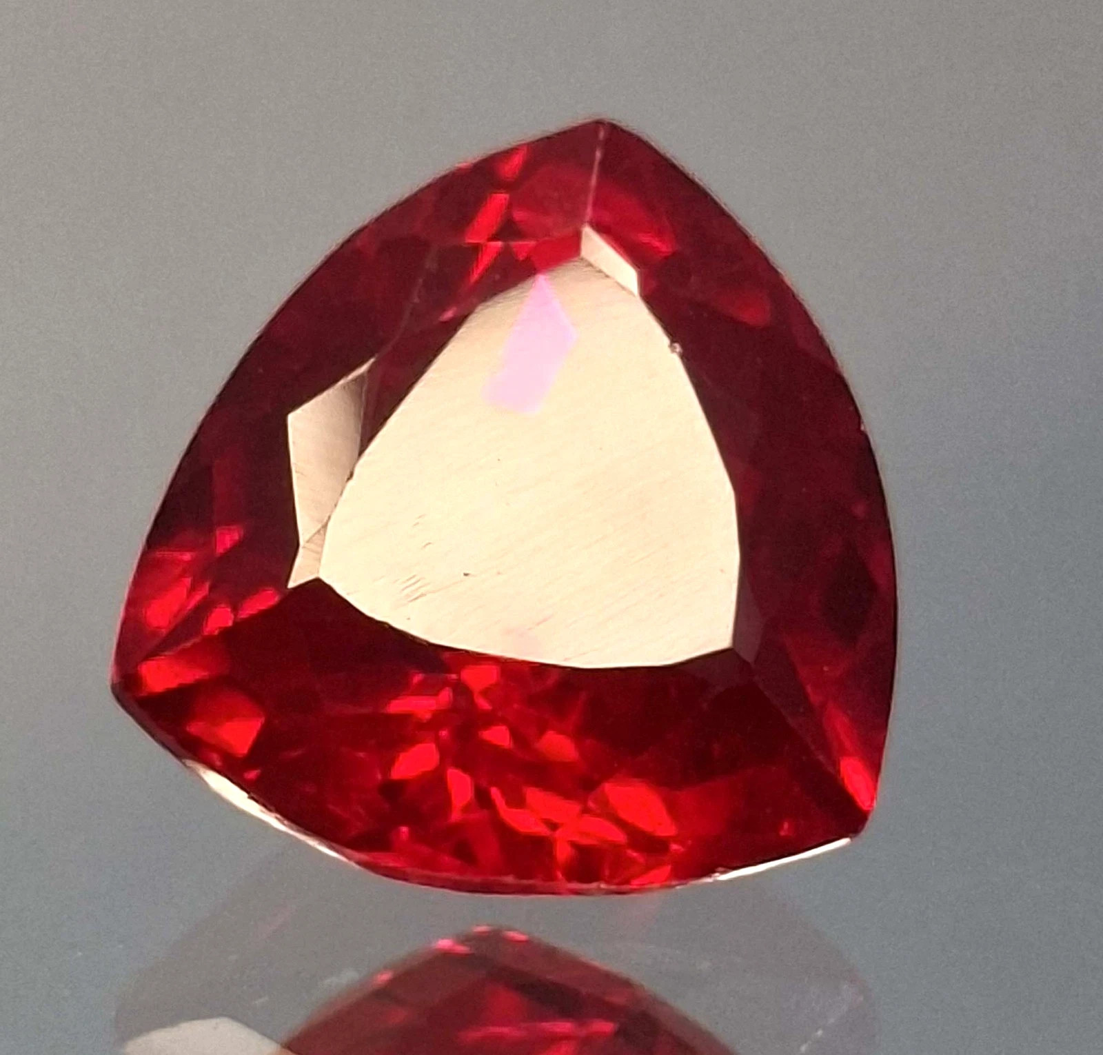 Flawless Certified 8.05 Ct Natural A+ Trillion Burmese Red Ruby Loose Gemstone