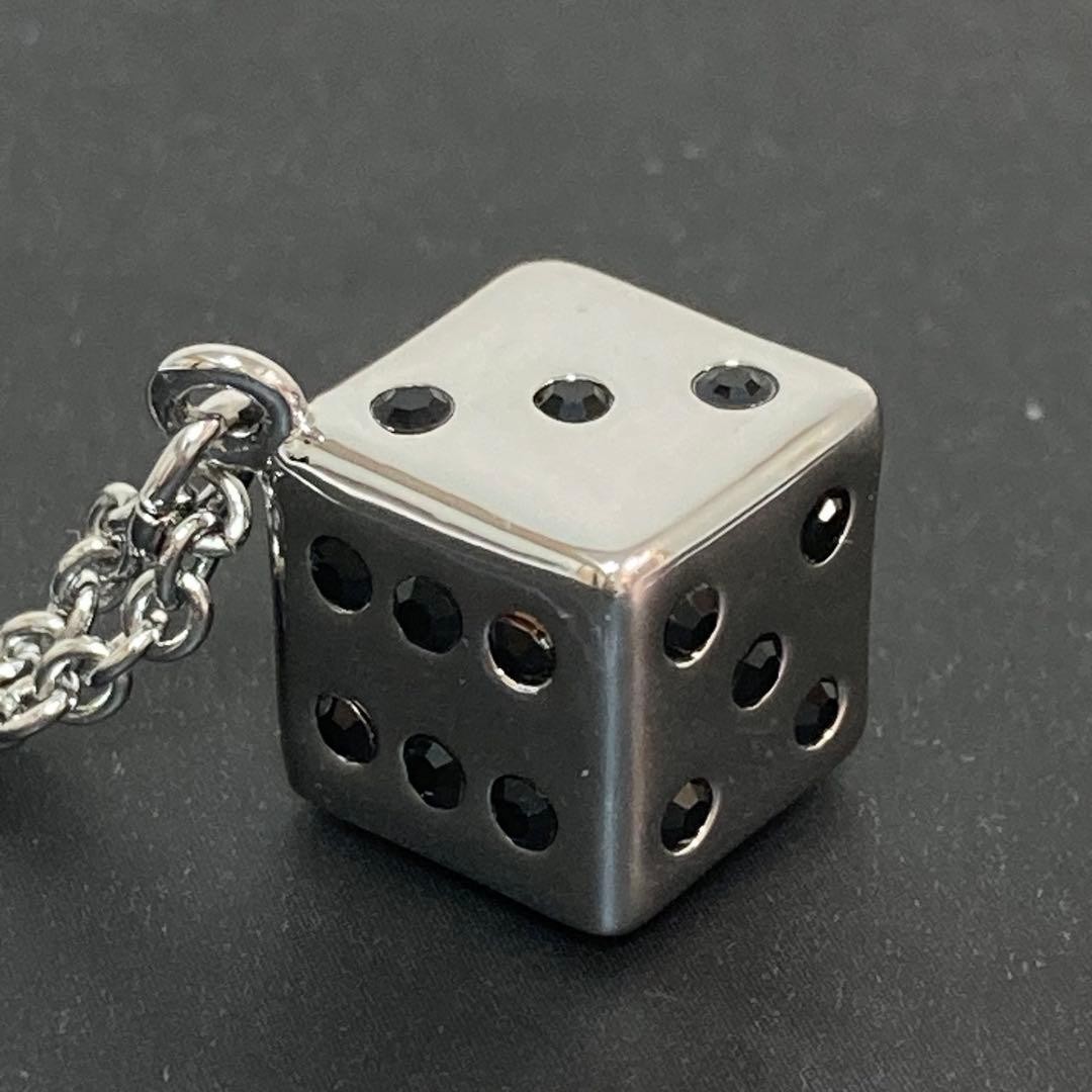 Vivienne Westwood Necklace Dice Silver 40-45cm w/Pouch NO BOX