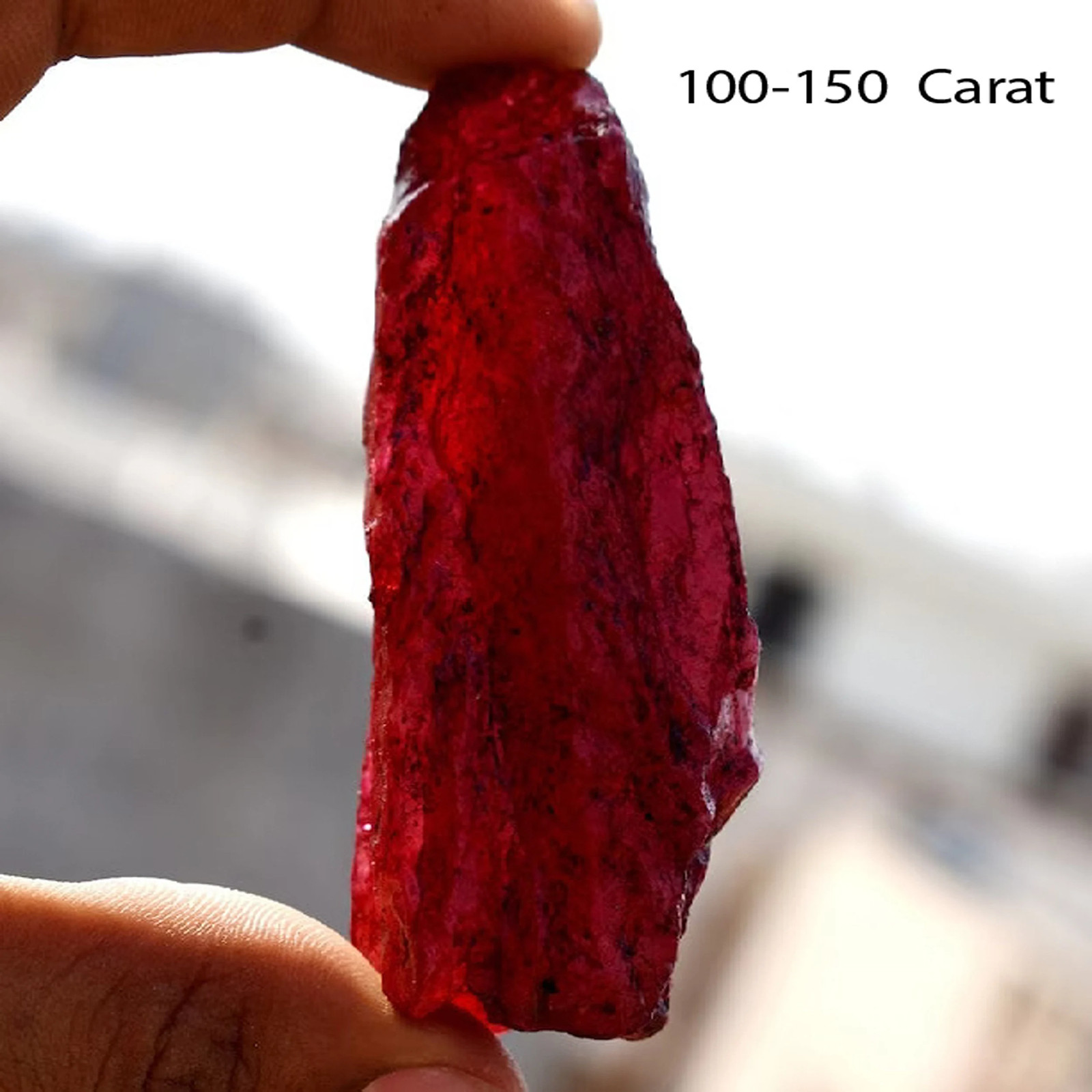 Uncut Rough Huge Size 555 Carat Natural Ruby Red CERTIFIED Loose Gemstone