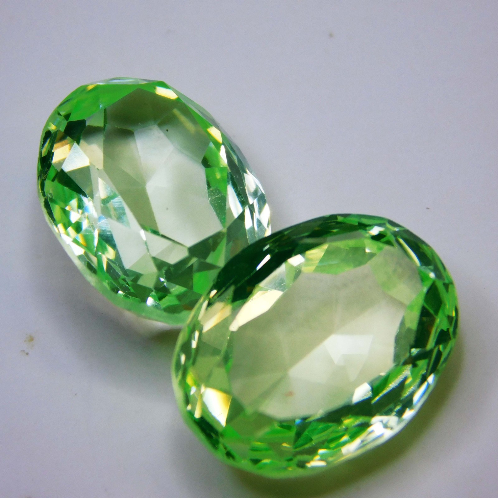 Certified Natural 22 Cts. Green Peridot Oval Cut Loose Gemstone For Jewelry 2pcs