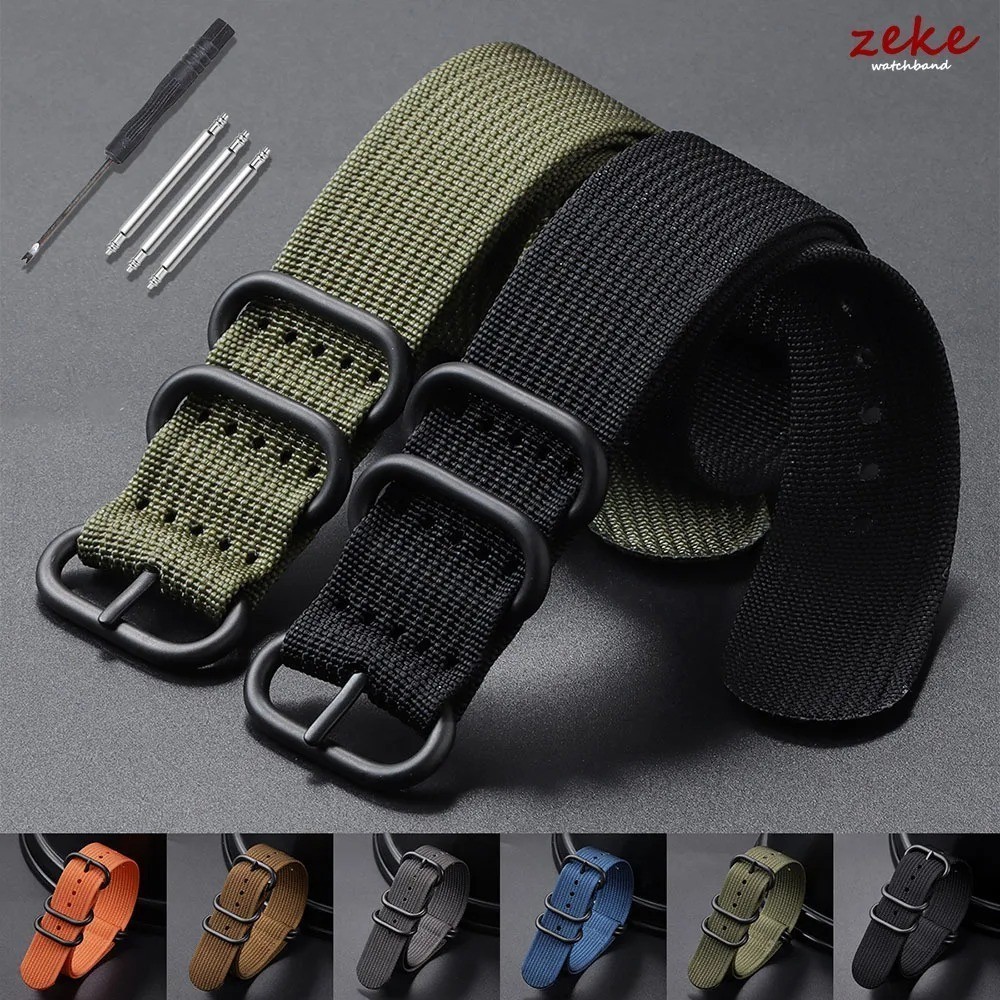 18mm 20mm 22mm 24mm Ballistic Durable Military Nylon Wrist Watch Band Strap