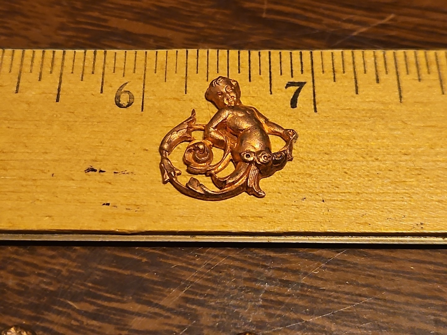 Lot Of 10 Male Mermaid France Vintage 60s Brass Stampings Findings Jewelry