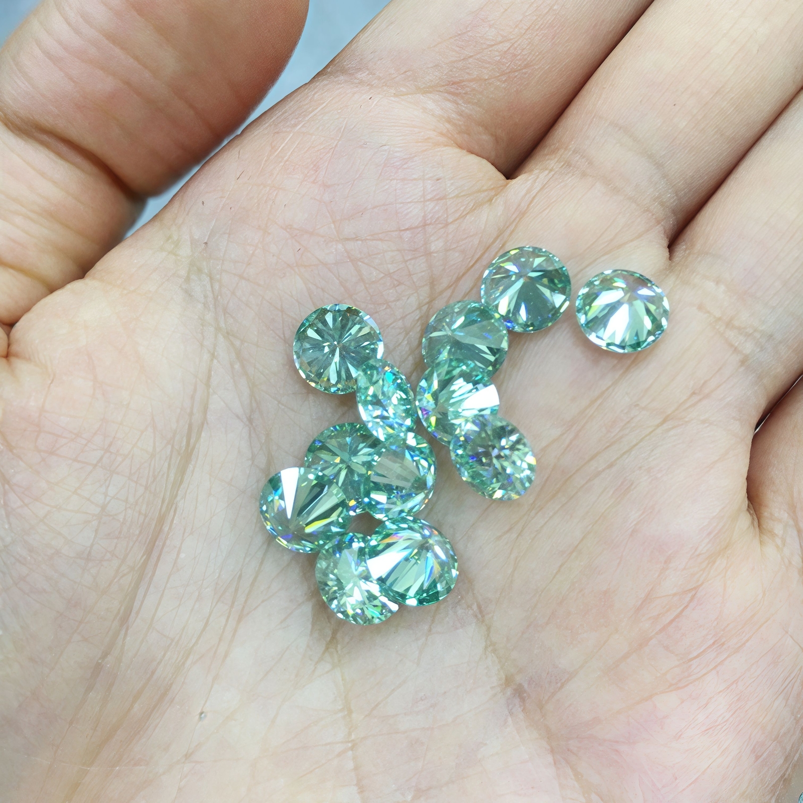GRA Certified Loose Moissanite Stones D Colorful VVS1 All Sizes