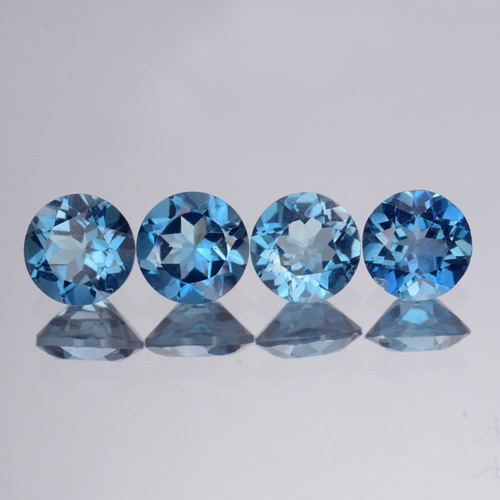ROUND 10mm Wholesale Lot AAA Natural Gem Brazil London Blue Topaz VVS Quality