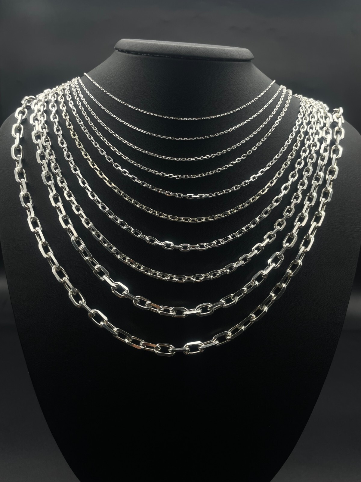 Men Cable Link Anchor 925 Sterling Silver Chain Necklace Gift for Birthday Chain