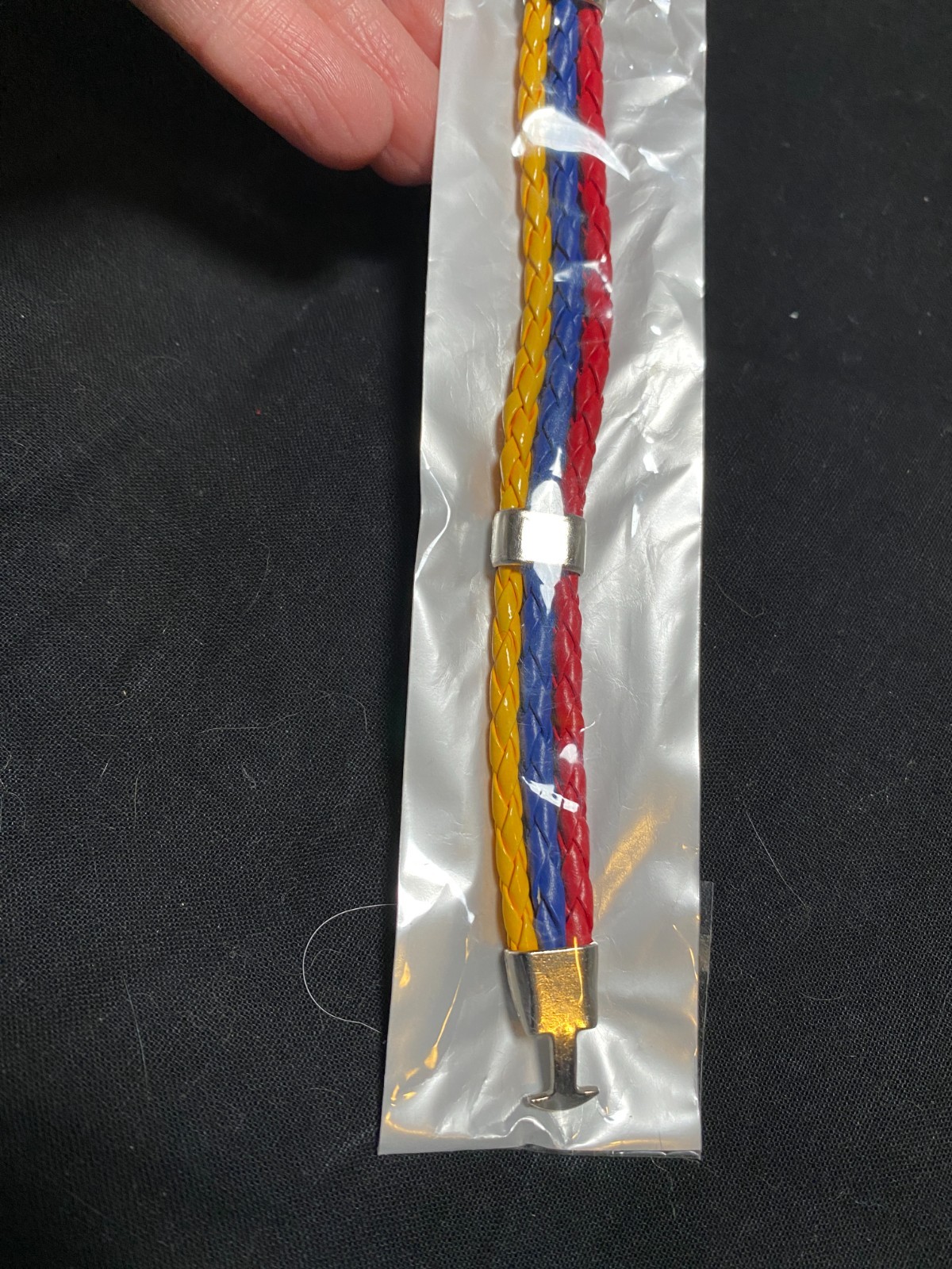 Flag Braided Bracelet Yellow Blue Red Armenia Columbia Grenada New Metal Closure