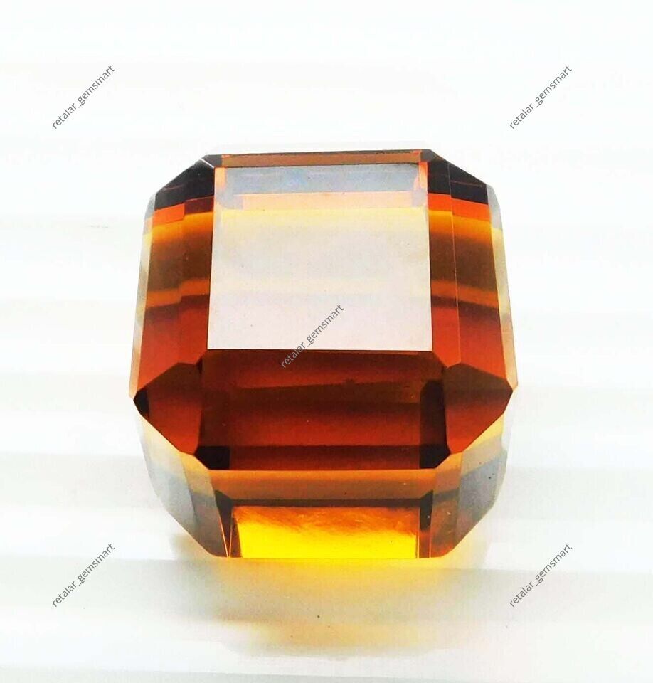 A++ Certified Padparadscha Huge Sapphire Cube Square Cut 137 Ct Loose Gemstone