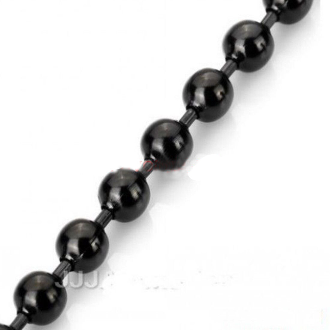 Wholesale 1.5-12mm Black Stainless Steel Bead Ball Chain Necklace Men Women