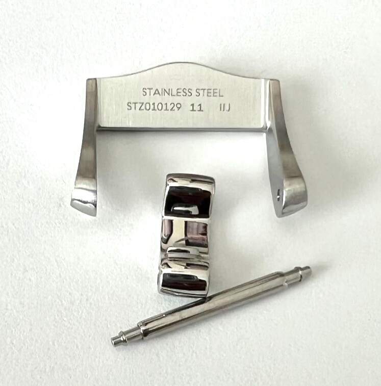 ORIGINAL OMEGA SEAMASTER 18mm Silver Steel Buckle # STZ010129 For Rubber Strap