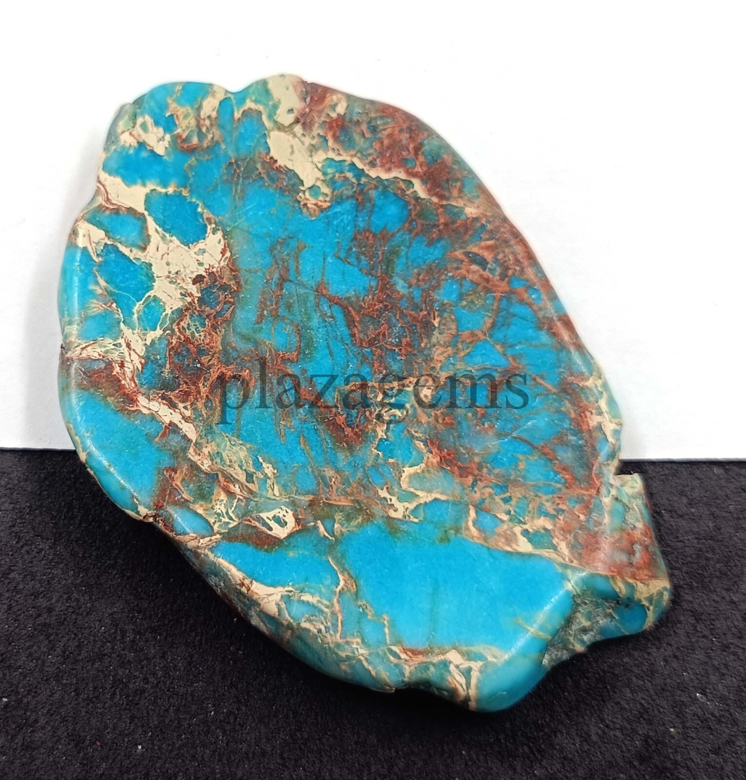 40CT NATURAL BLUE TURQUOISE SLAB ROUGH CERTIFIED LOOSE GEMSTONE 5ARJ