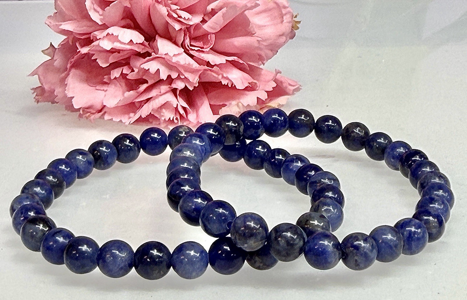 Wholesale Lot 6 Pcs Natural Sodalite 6mm 7.5” Crystal Healing Stretch Bracelet