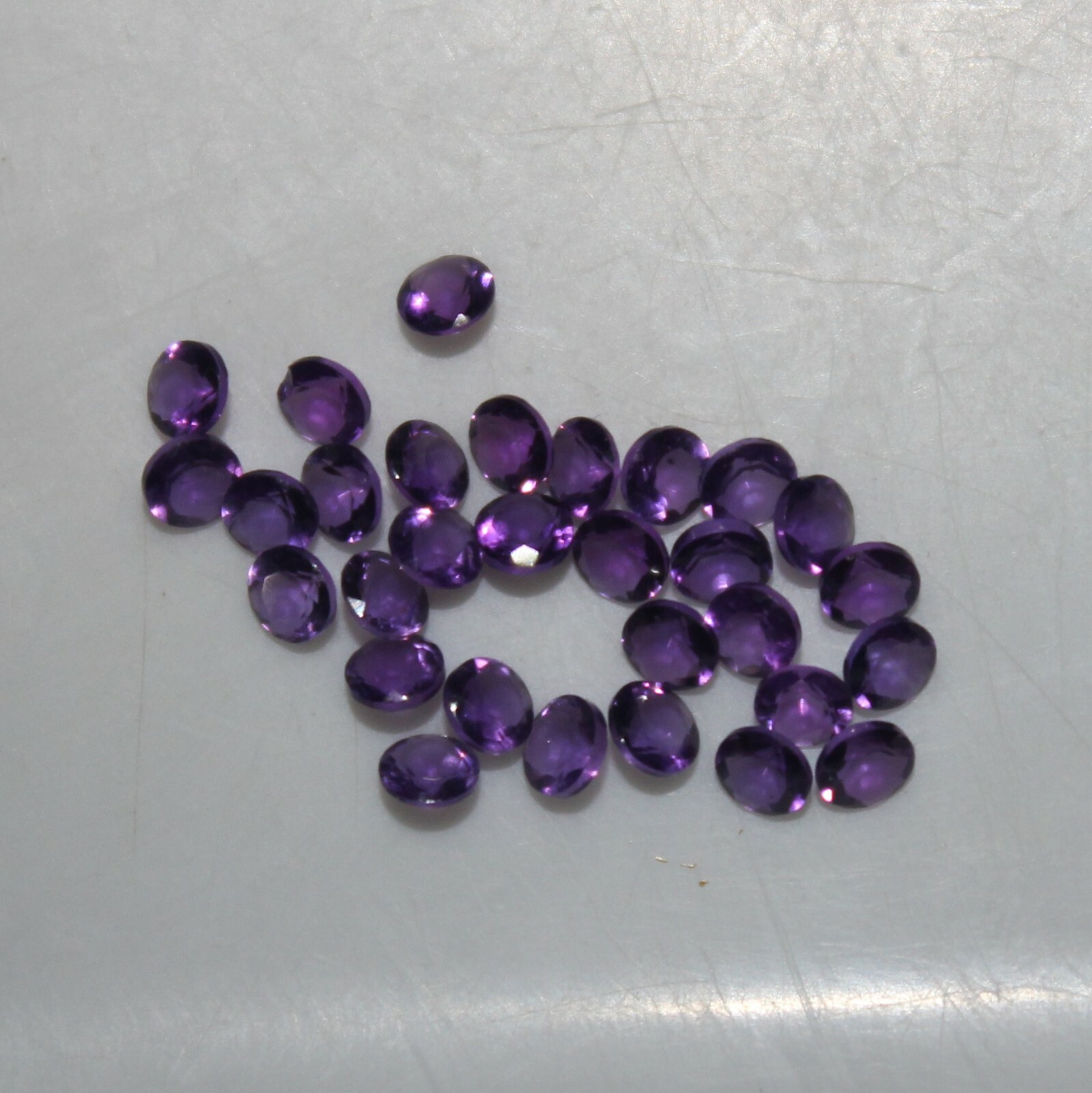 Amethyst 2mm, 3mm, 3.5mm, 4mm, 5mm, 6mm, 7mm, 8mm Faceted Round Gemstone(s)