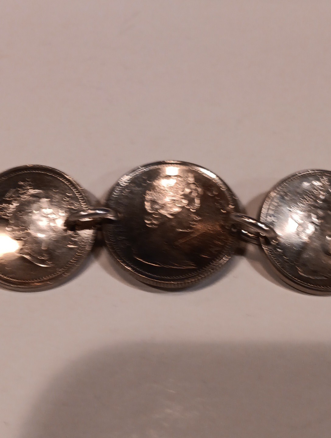 Canadian Silver Coin Bracelet 7 Coins 34grams