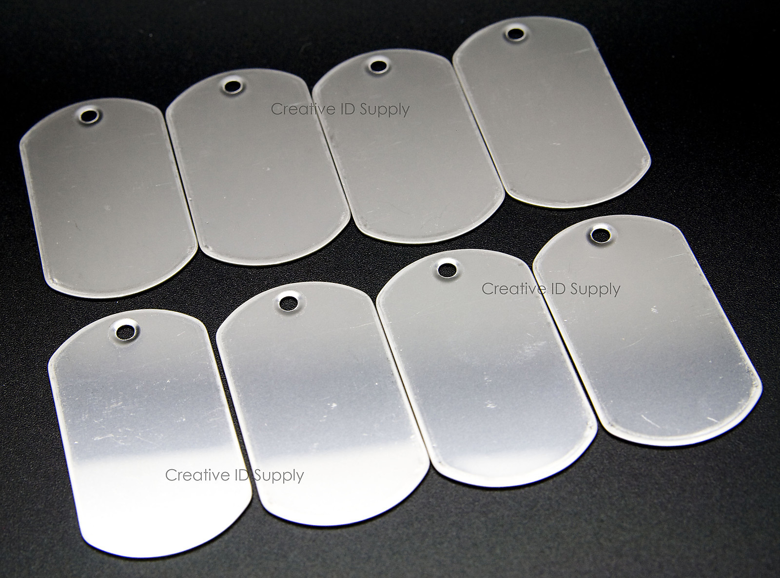 200 DOG TAG SHINY+ 200 Black Silencers + 100 30″ S/S NECKLACES + 100 connector
