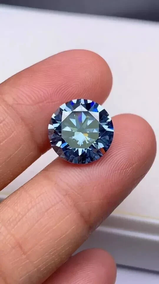 1 Ct Natural Royal Blue Diamond Round Cut VVS1 D Grade Certified 1 Free Gift H25