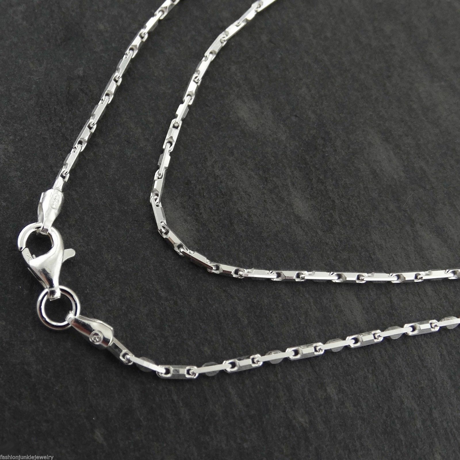 1.34mm Heshe Chain Necklace – 925 Sterling Silver- 040 gauge 18″ 20″ 22″ 24″ 30″