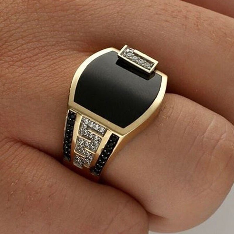 Sterling Silver Handmade Jewelry Black Men’s Ring All Size Fashion Ring 2025
