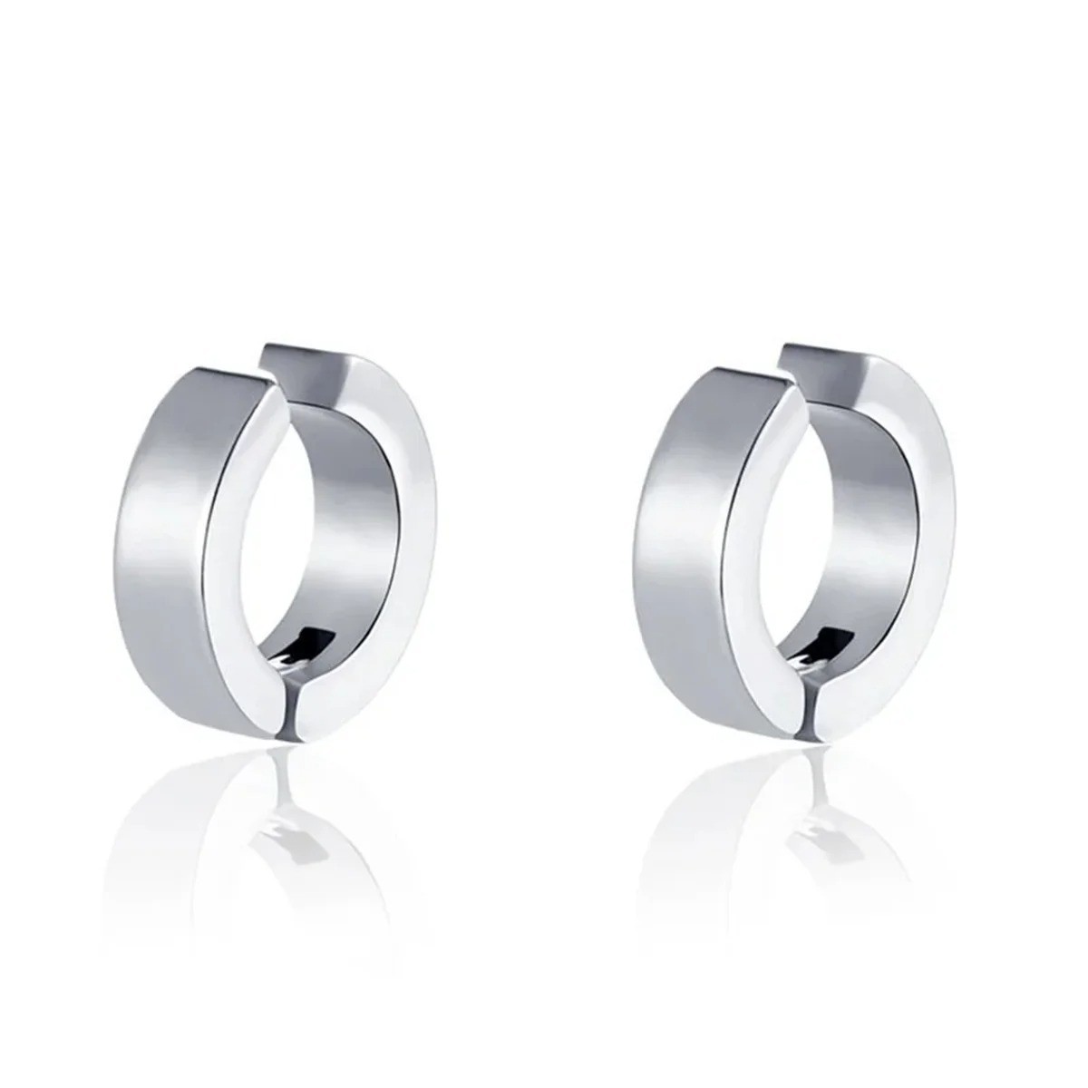 2pcs 316L Cuff Earring Non Piercing Hoop Earring Clip On Earring Fake Piercing