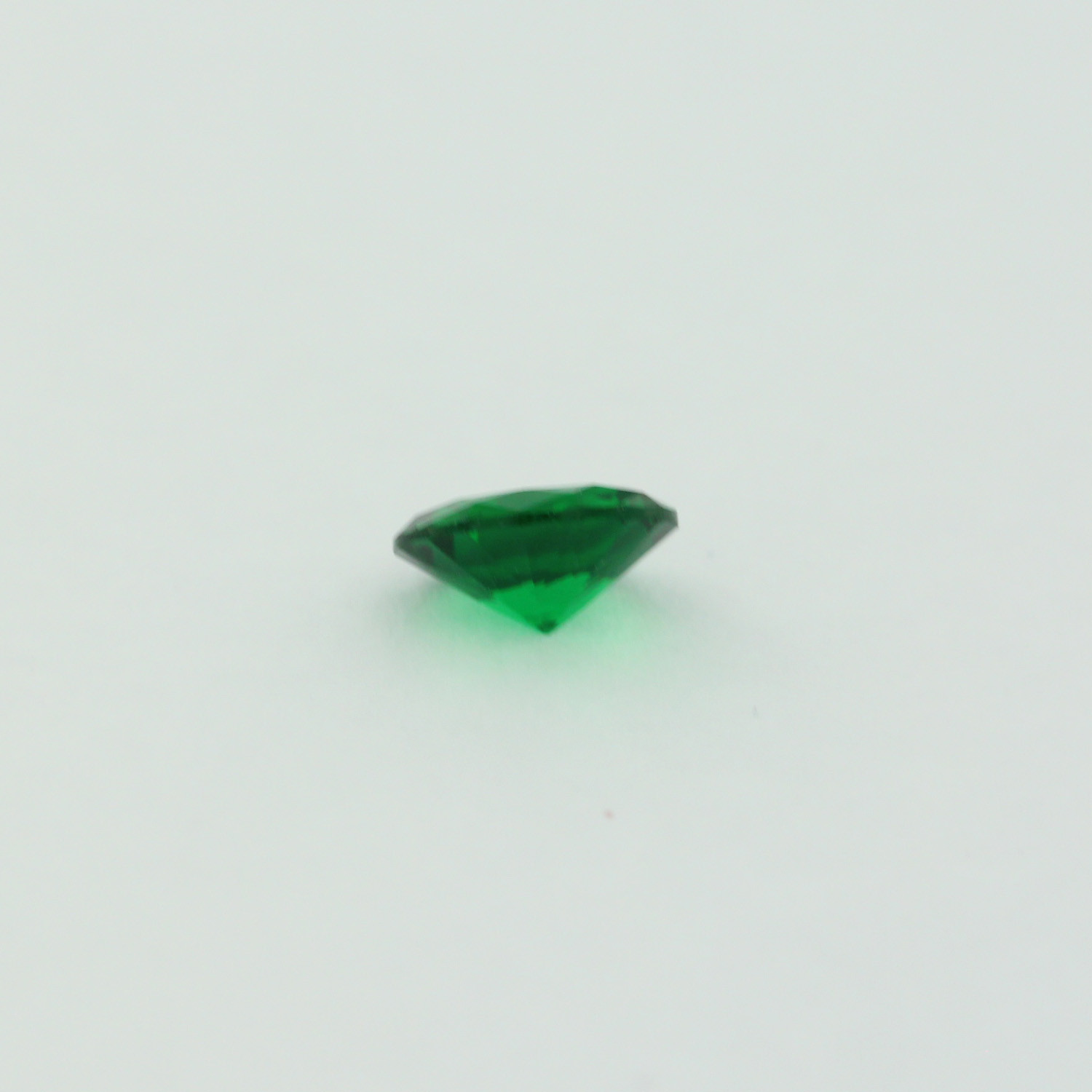 Loose Round Cut Emerald CZ Stone Single Green Cubic Zirconia May Birthstone