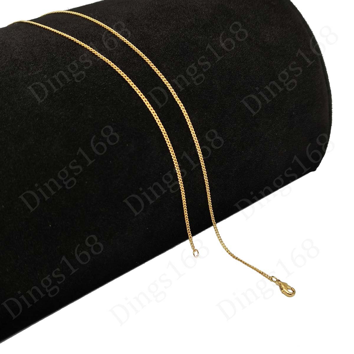 18K Gold Filled Tarnish/Nickel-Free 18 inch 1mm Thin Cable Chain Necklace G146G