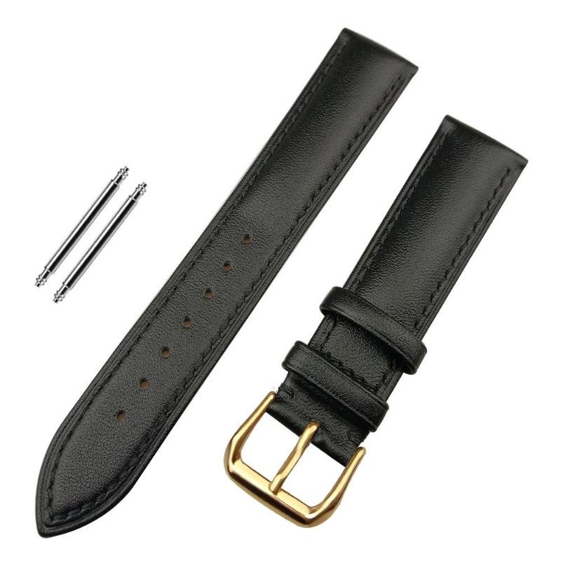 12 14 16 18 19 20 21 22 24mm With SS Pin Buckle Genuine Leather Watch Strap Band