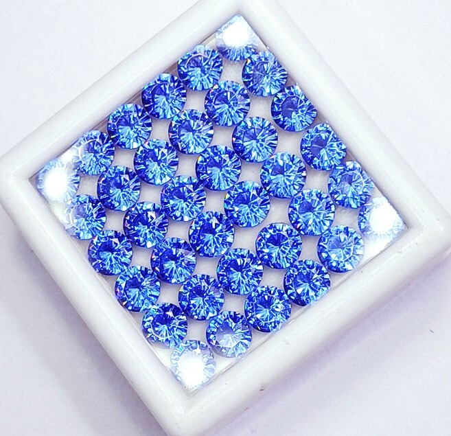 5 MM Natural Blue Ceylon Sapphire 20 PCS Loose Gemstones Certified Round Cut Lot