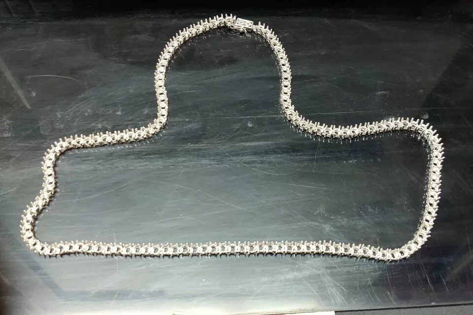 Semi Mount Necklace 3mm Round Necklace Setting Tennis Chain Mounting 3mm Round
