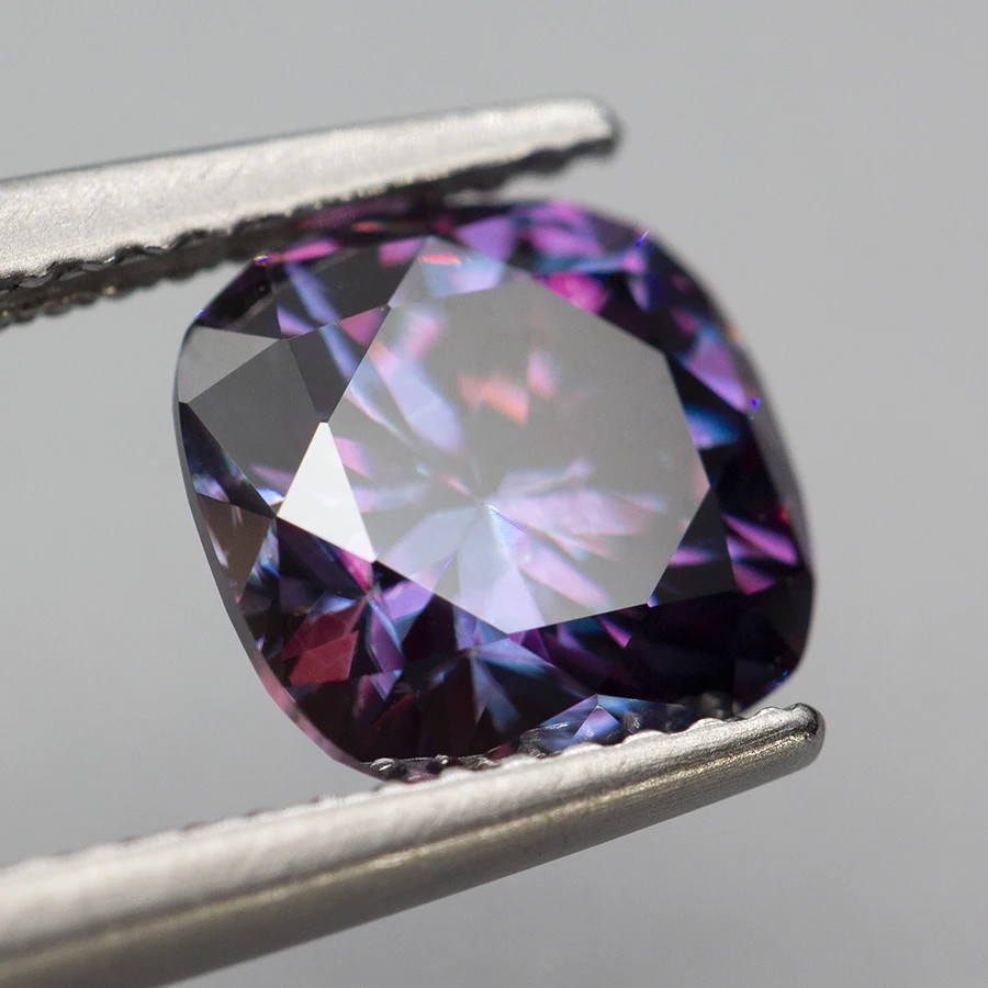 Royal Purple Multi-Shape Sparkling Moissanite Loose 0.5-3ct GRA Factory Directly
