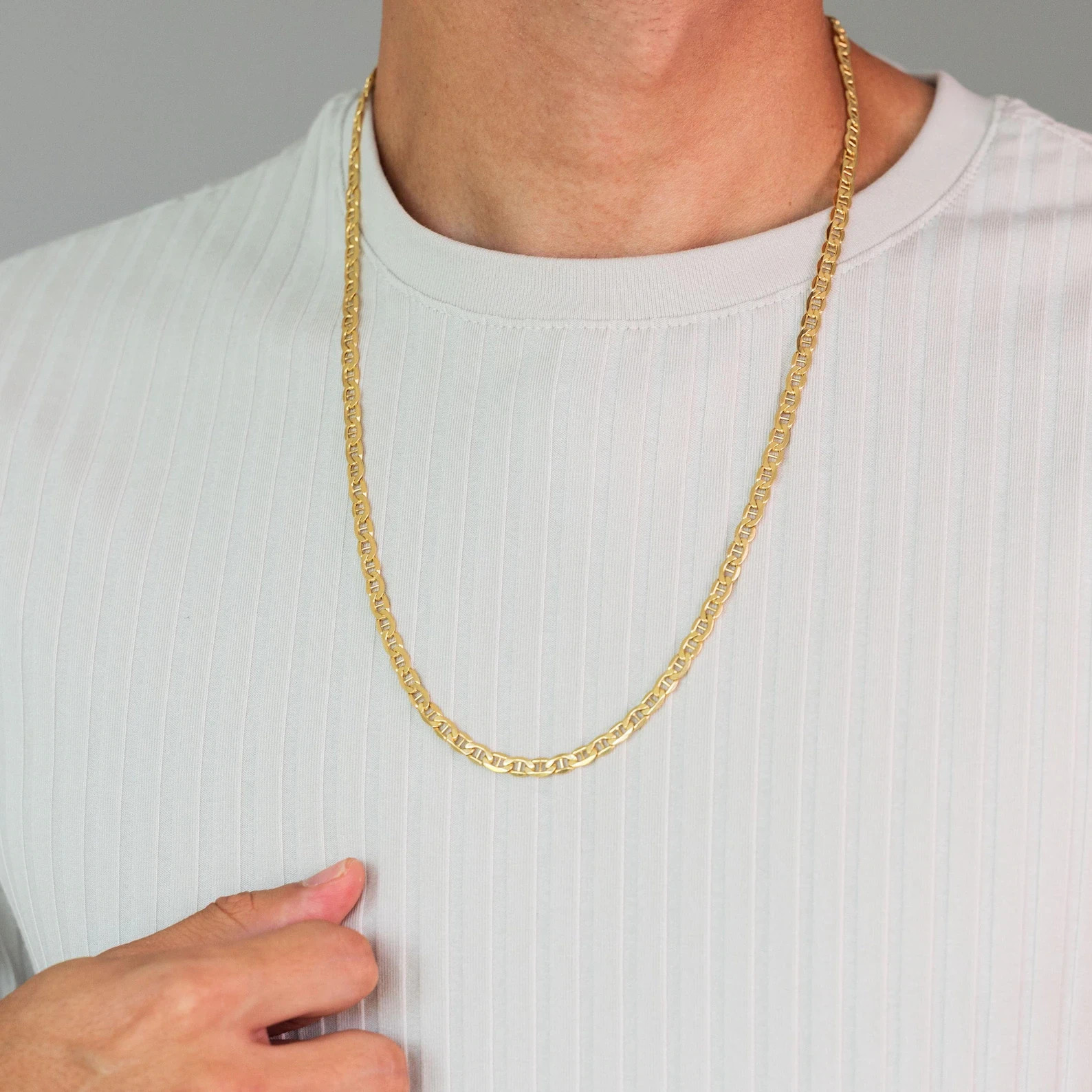 14k Gold Filled Mariner Marina Chain Necklace 18-24” 3-7mm Men Women